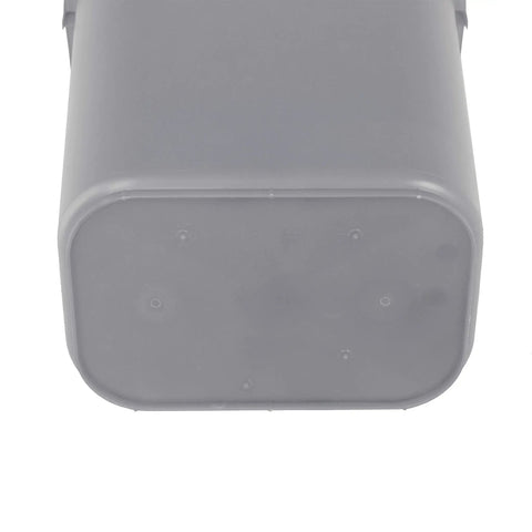Bottom view of Lightweight Rectangular Office Trash Bin 10 Gallon Wastebasket Grey No Fuss Cleanup Durable Garbage Can for Busy Workspaces