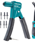 Lightweight 90 Degree Plastic Rivet Gun Kit With One Hand Riveter 40 Nylon Rivets Four Sizes Universal Nosepiece