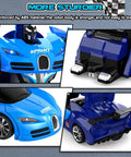 Close-up of Remote Control Car Transforming Robot Toy For Boys With OneClick Demo Dope 360 Degree Rotation Smooth Deformation LED