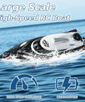 High Speed RC Boat For Pool Fun 35 KPH Remote Control Racing Boat With 180 Degree Flip And Auto Righting on water