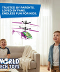 Buzz Lightyear Remote Control Helicopter With LED Lights For Kids Eight Plus Easy Fly Coaxial RC Chopper in living room