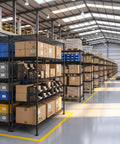 Five Tier Heavy Duty Wire Shelving Unit For Warehouse And Supermarket Built To Last 71 Inch Tall With Extra Shelf 25 Percent More Storage Sturdy Steel Construction Adjustable Shelves For Bulk Stock And Easy Organization in warehouse aisle