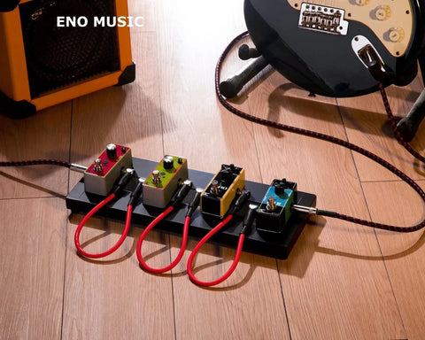 Compact 14 Inch Guitar Pedal Board With Solid Build And Lightweight 350 g 14 By Five And A Half By One Inch With Mini Effects