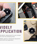 Slick Black M6 Star Knobs With Female Thread And Solid Clamping Grip 15 Piece Essential Set Of Screw On Plastic Handles for machine use.