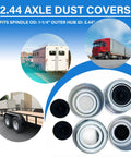 Two And Three Eighths Inch Dust Cap Grease Cover For Two Point Four Four Dexter EZ Lube Camper Axle Trail Ready Hub Dust Cap Pack