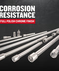 21-Piece Socket Extension And Adapter Set For Tight Spots Built Tough Chrome Finish Corrosion Resistant Quick Size Identification