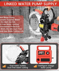 Big 16 Inch Electric Concrete Saw With 3200W Motor, Heavy Duty Circular Cutter For Deep Wall Breaks In Bricks Rebar And Stone, 11.8 Inch Cutting Depth Power Tool Perfect For Industrial Jobs with linked water pump.