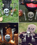 Realistic Halloween Skeleton Stakes Kit With Skull And Arm Props For Outdoor Yard Lawn Decor Groundbreaker Spooky Graveyard Scene
