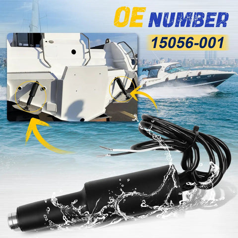 Beefy Boat Trim Tab Actuator With Two And A Quarter Inch Stroke for 101XD Marine Systems in water, with 15056-001 OE number