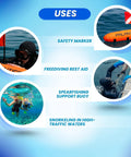 Durable Nylon Torpedo Float For Scuba Diving And Spearfishing With Orange Dive Flag Included 16 By 8 Inches uses