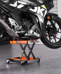 1100 Lbs Motorcycle Lift With Dolly And Hand Crank Scissor Lift Jack for Street Bikes Cruiser Bikes And Touring Motorcycles
