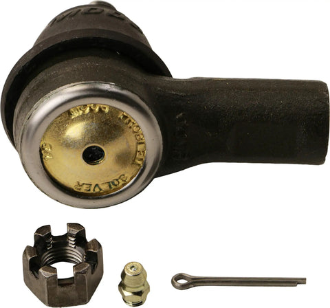 Steering Tie Rod End for Honda Element 2003 to 2011 and Acura RSX 2002 to 2006 Durable, Beefy, Precision Steering Component to Improve Alignment, Handling, and Smooth, Responsive Wheel Control, black metal with castle nut and cotter pin