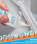 Applying Cyanoacrylate Glue With Activator Set Instant Grab CA Glue And Super Glue Accelerator to ceramic surface.