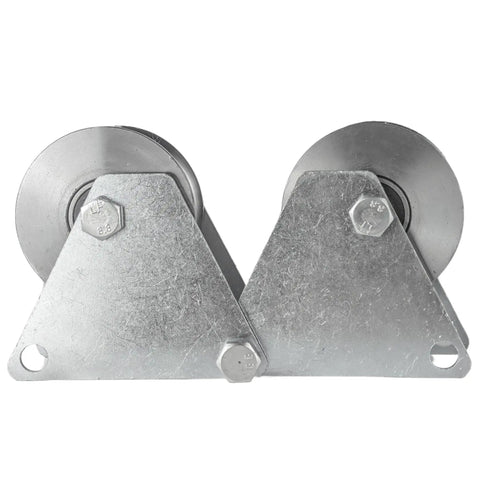 Heavy Duty 90 Degree Corner Edge Protector With Adjustable Pulley Hoist System And Rugged Steel Bearing Roller For Pro Grade Safe Lifting Of Ropes Cables And Hoses On Construction Sites, front view