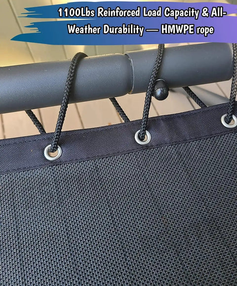 Outdoor Swing Lounger Replacement Mesh And Rope Kit For Patio Hanging Hammock Chair Sun Resistant Breathable Waterproof