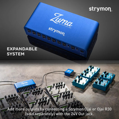 Zuma 9 Outlet Guitar Pedal Power Supply With 9V And 18V Outputs 12V Compatibility Worldwide AC Isolated Sockets Blue Finish