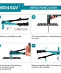 Step-by-step guide for using Heavy Duty Rivet Gun Kit With Four Interchangeable Heads For Metalwork And Automotive Use