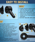 Installation steps for Lever Handle Replacement for 10424 Fits Delta 1700 Monitor Tub And Shower Faucets, Matte Black Finish.