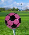 Pink Soccer Themed Dope Novelty Golf Ball on tee, 12 Pack For Players Coaches And Soccer Fans Perfect For Tournaments League Play Practice
