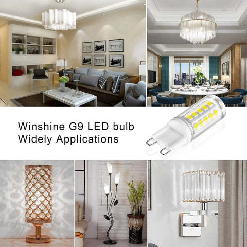 G9 LED Bulbs 10 Pack 4W 40W Halogen Replacement Ceramic Base 120V 360 Degree Beam Not Dimmable Flicker Free Daylight 5000K