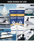 Fiberglass Boat Repair Kit White Gel Coat And Epoxy Filler For Boats Pro Grade All In One Marine Repair Kit for watercrafts