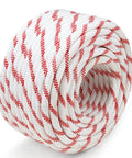 Coiled Three Quarter Inch Braided Polyester Arborist Bull Rope 150 Feet High Strength Tree Rope For Flagpole Halyard