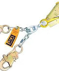 Positioning Lanyard With 22-Inch Twist-Link Chain Rebar Assembly, Center Swiveling Aluminum Rebar Hook, I-Safe Self-Locking Snap Hooks