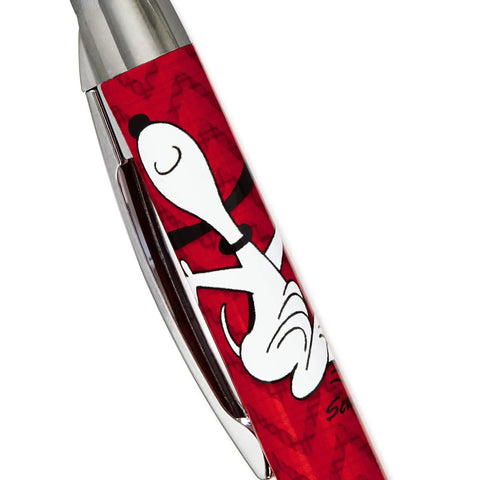 Retractable Snoopy Pen With Red Backdrop A Fun Peanuts Gift For Back To School Work Or Birthday Ideal Desk Accessory Cute Office Supply