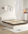 Heavy Duty 2 Inch Queen Box Spring With Rounded Corners And Ironclad Steel Base Featuring Premium Wood Slats for modern bed support.