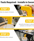 Table Saw Dust Collection Adapter For Miter Saws And Table Saws Tool Free Snap On Dust Port Built In Bag Hook Universal 2 Inch