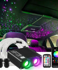 Dual Color Starlight Headliner Kit For Cars With Fiber Optic Star Ceiling Lights, Sound Activated, App and Remote Control