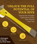 Heavy Duty Beehive Tool For Beekeeping Prying Lifting And Scraping With 3 Point 5mm Thick Heat Treated Stainless Steel