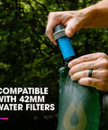 Seeker Collapsible Water Storage Bag For Camping 2L Leak Proof Hydration Reservoir with 42mm filter being installed