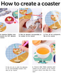 Step-by-step guide for Eight Piece Diamond Art Coaster Kit With Holder For DIY 5D Retro Cocktail Coasters Diamond Painting Set.