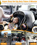 Cruise With Confidence Using This Rear Facing Baby Car Camera Featuring HD 1080P Clarity Ultra Wide View And Smooth Night Vision To Keep Tabs On Your Tot All Day Long, showing installation process and family use.
