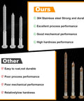 Top-Shelf 304 Stainless Steel Hex Lag Bolts For Wood 5/16 X 1 1/2 Inch 20 Pack Rust Proof Heavy Duty Outdoor Screws side by side with comparison.