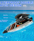 Beastly 22 Inch RC Racing Boat With Brushless Motor Forty KmH Speed LED Lights Built For Adults Poolside Vibes And Lake Races