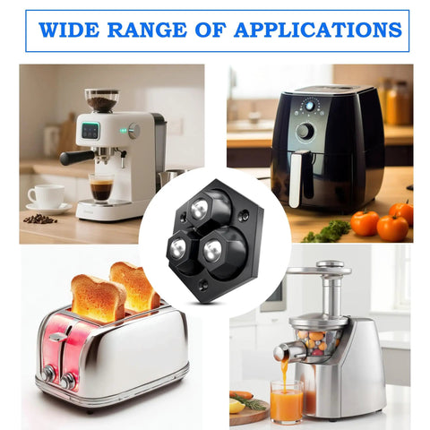 Eight Pack Countertop Appliance Sliders With Self Adhesive Rollers For Coffee Makers Air Fryers Stand Mixers And Blenders