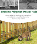 Durable 30ft By 17in No Dig Garden Fence Border With 28 Panels Rustproof Metal Wire Ground Stakes Decorative Flower Bed Edging for dogs visible in front view