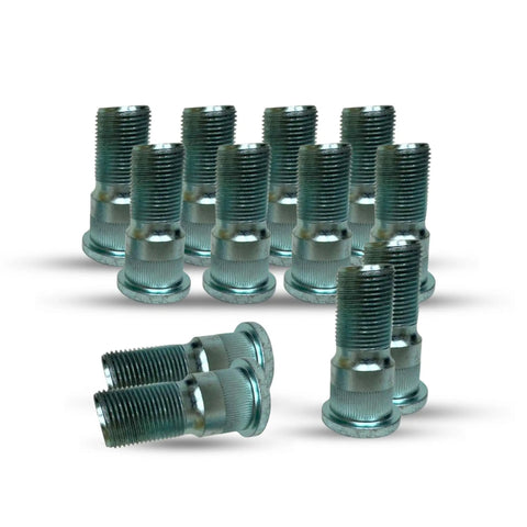 Premium Wheel Nut And Stud Kit For Isuzu NPR NQR NRR Trucks Fits 4BD2 Engines 1995-2025 Front Right Side M20x1.5 Bolts Heavy Duty Replacement Parts, silver steel wheel studs