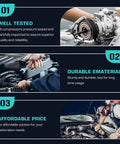 Image showcasing Slick AC Compressor Fits Chevy Malibu Cobalt HHR Cavalier 2.0l 2.2l 2.4l with durability and testing details.