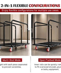 2 In 1 Furniture Dolly 1000 Lbs Adjustable Moving Cart With Multi Slot And Flatbed Modes showing dual configurations