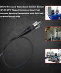 Go-To 200 Psi Fuel Pressure Transducer Sensor With Connector 1/8-27 NPT Thread Stainless Steel for Oil Fuel Diesel Gas Water