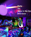 Party scenes with 10000mAh Rechargeable UV Blacklight Lantern With 395nm UV And 6500K White Light, glow in dark decorations