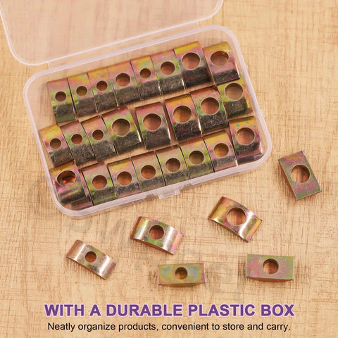 Workhorse Galvanized Half Moon Lock Washers, 30 Piece M6 M8 M10 Assortment Kit, No Hassle Furniture Connector Hardware Fittings For Shop Floors And Home Renovation Projects