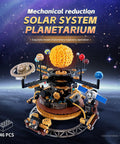 Mechanical Solar System Orrery Kit With 946 Pieces Rotating Planets Gear Driven Model No Batteries Needed Educational STEM Astronomy Toy For Kids Ages 8 Through 14 Includes Rocket Set Compatible With Space Themed Building Sets. 946-piece planetarium