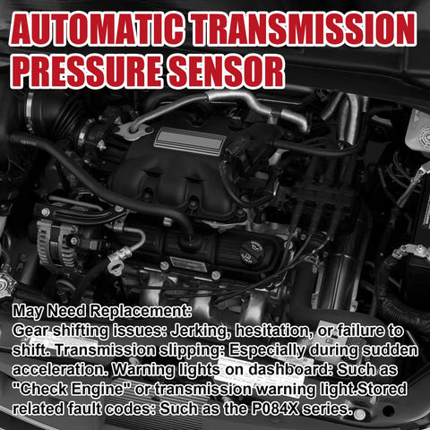Engine bay showing Premium Transmission Pressure Sensor 62TE 926-442 for Dodge Grand Caravan journey and others.