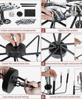 Instruction guide for assembling Six Light Black Farmhouse Chandelier With Candlestick Arms For Dining Room, Living Room, Foyer And Kitchen.