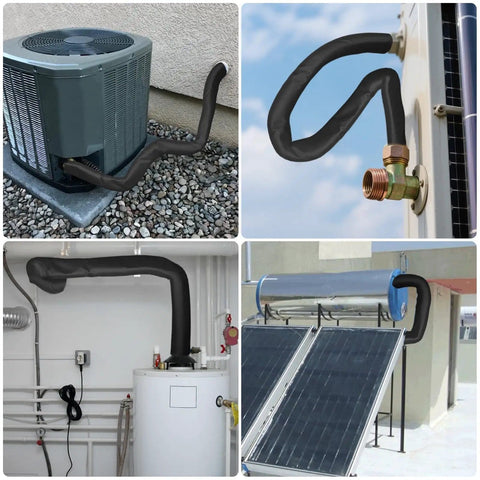 Three Layer AC Pipe Insulation Cover With Flexible Split Foam Wrap Sleeve For Central AC And Mini Split Lines, Built Tough 72 By 10.2 Inch in various installations