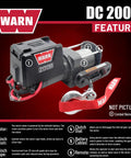 2000 Lb 12V Electric Winch With Steel Cable, Hook And Corded Remote, shown with motor and winch rope details